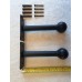  A Pair of Hand Forged Wrought Iron Metal Hold Backs with Ball Ends